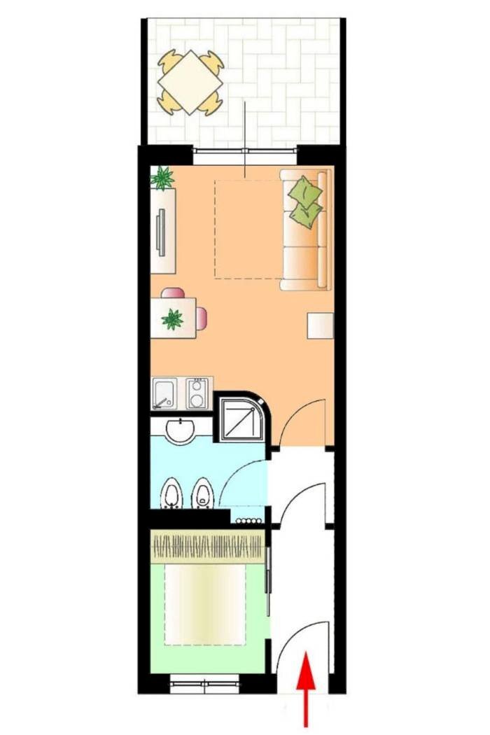 Bilocale strada Privata Serenella, 36, Sanremo - planimetria 1