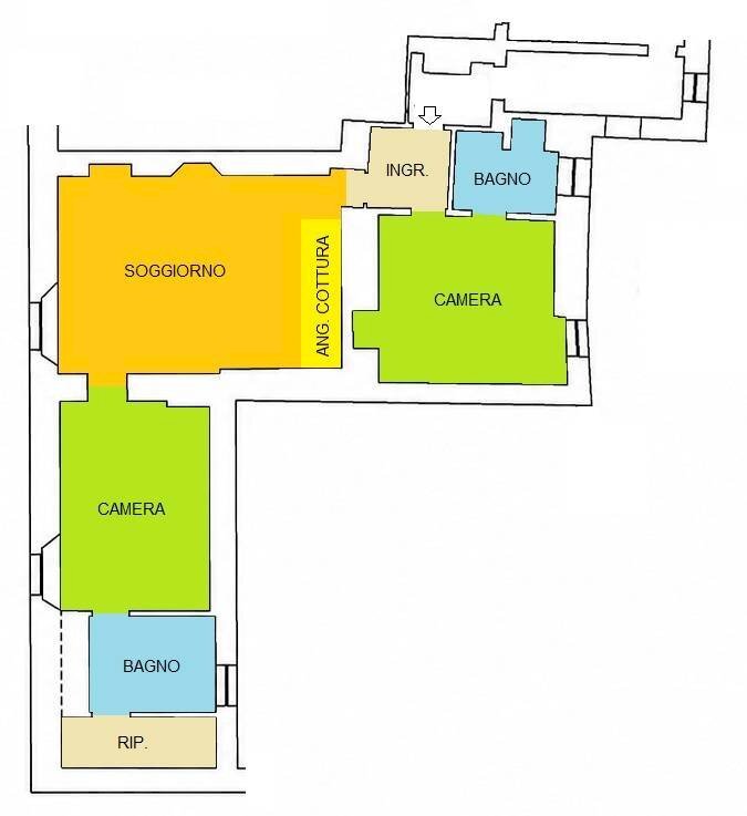 Foto 18 - Three-room apartment Via Cristoforo Poggiali, Piacenza - floor plans 1