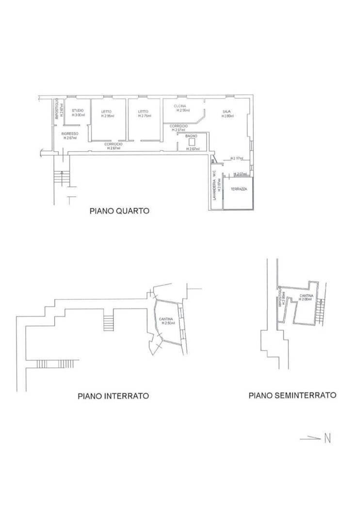 Appartamento via Luigi Carlo Farini, Bologna (zona Centro Storico) - planimetria 1