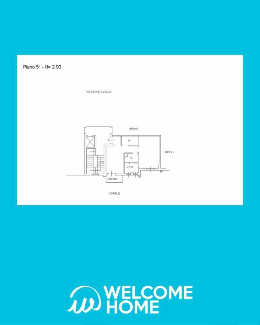Three-room apartment via Ruggero Leoncavallo, 17, Milano (neighborhood Casoretto) - floor plans 1