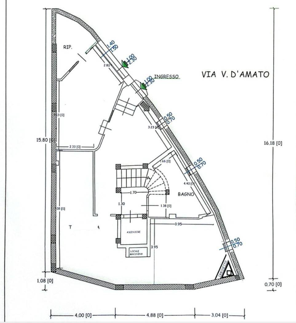 Stabile - Palazzo via Vincenzo D'Amato, 70, Catanzaro - planimetria 1