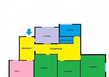 Planimetria - Appartamento via Luigi Calori, Bologna (zona Centro Storico) - foto 8