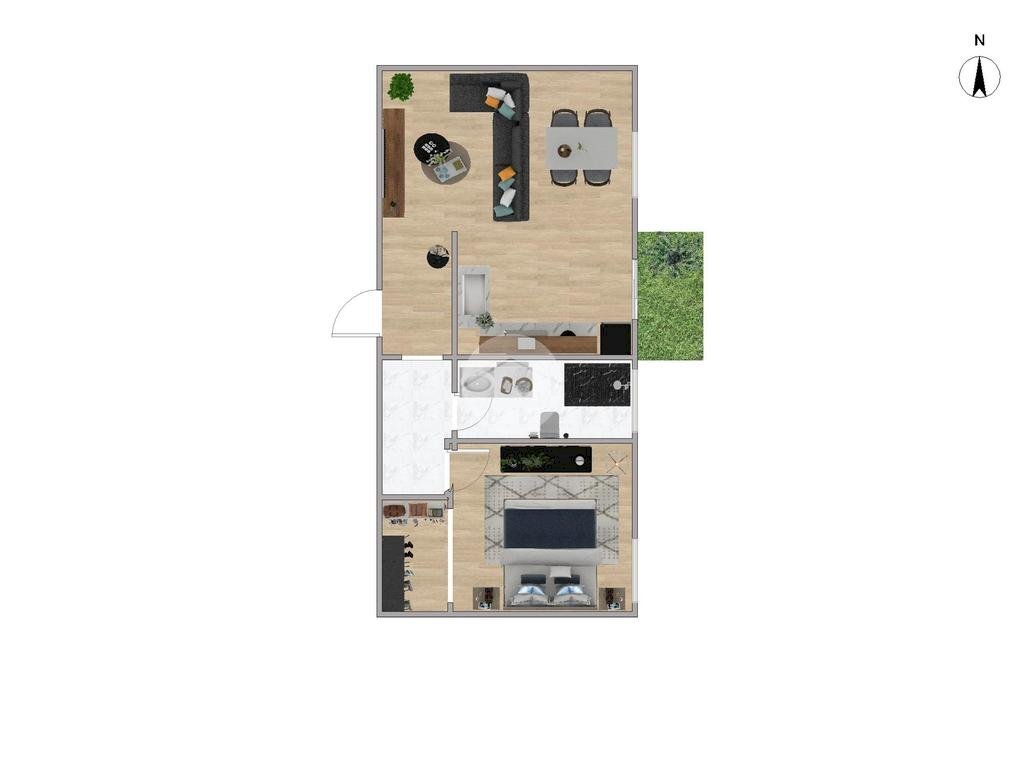 Two-room apartment Viale misurata, Milano (neighborhood Lorenteggio) - floor plans 1