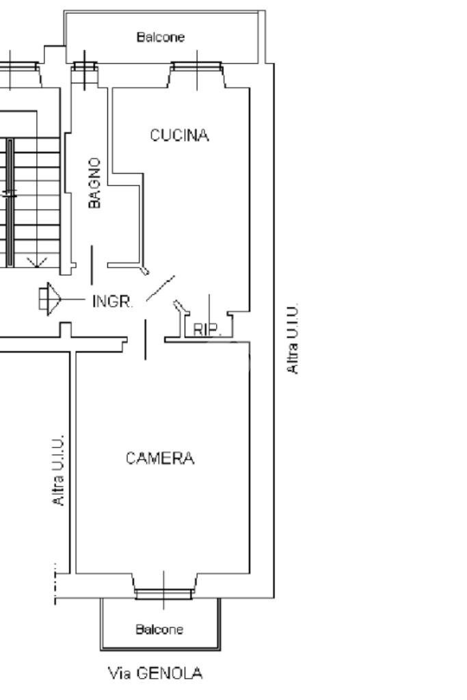 Bilocale Via Genola, Torino (zona San Paolo) - planimetria 1