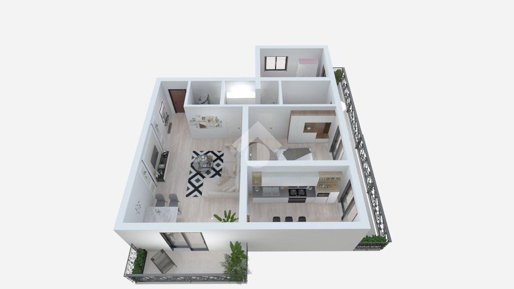 Three-room apartment Via Sant'Andrea, Robecco sul Naviglio - floor plans 1