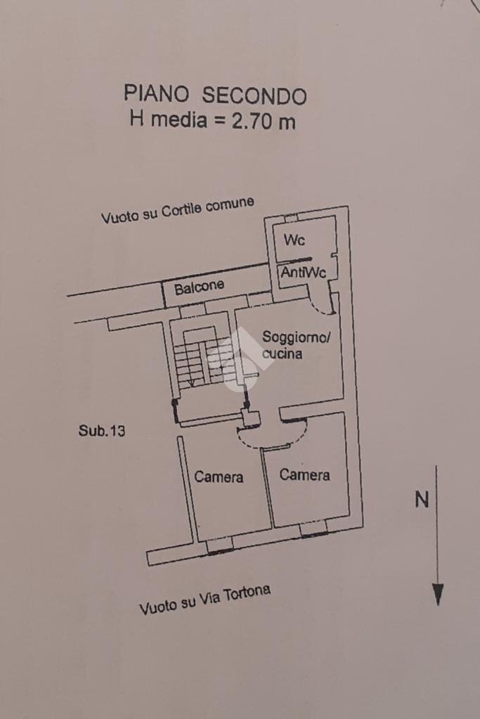 Trilocale Via Tortona, Casalnoceto - planimetria 1