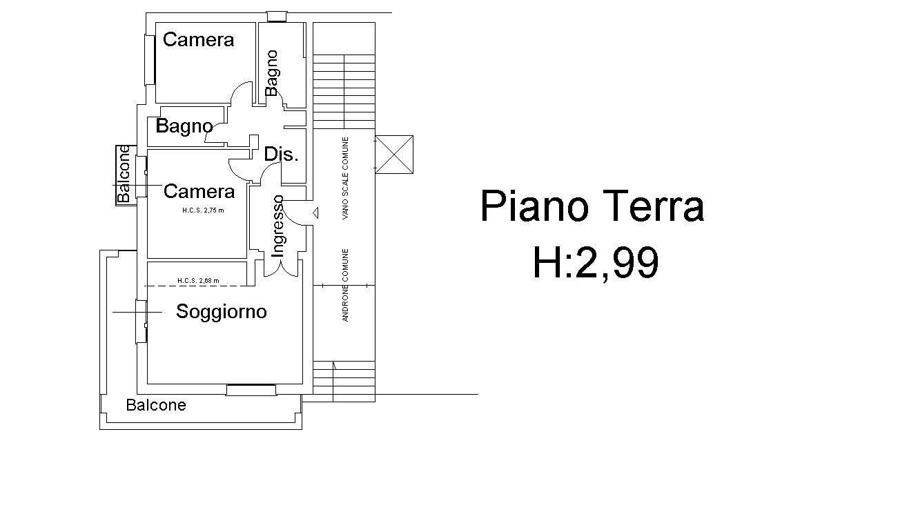 Quadrilocale Via Laura Bassi Veratti, Bologna (zona Murri) - planimetria 1