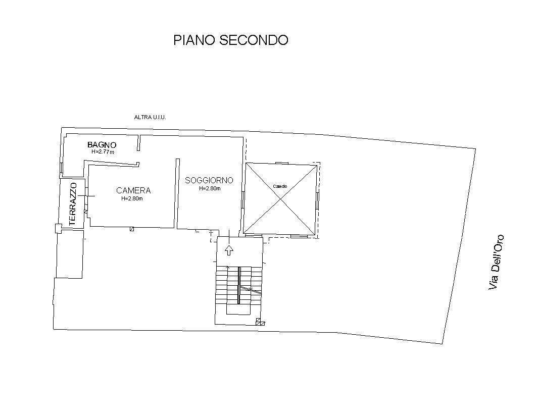 Bilocale Via dell'Oro, Bologna (zona Castiglione) - planimetria 1