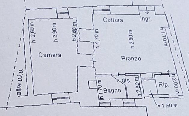 Bilocale via San Michele, snc, Dolceacqua - planimetria 1