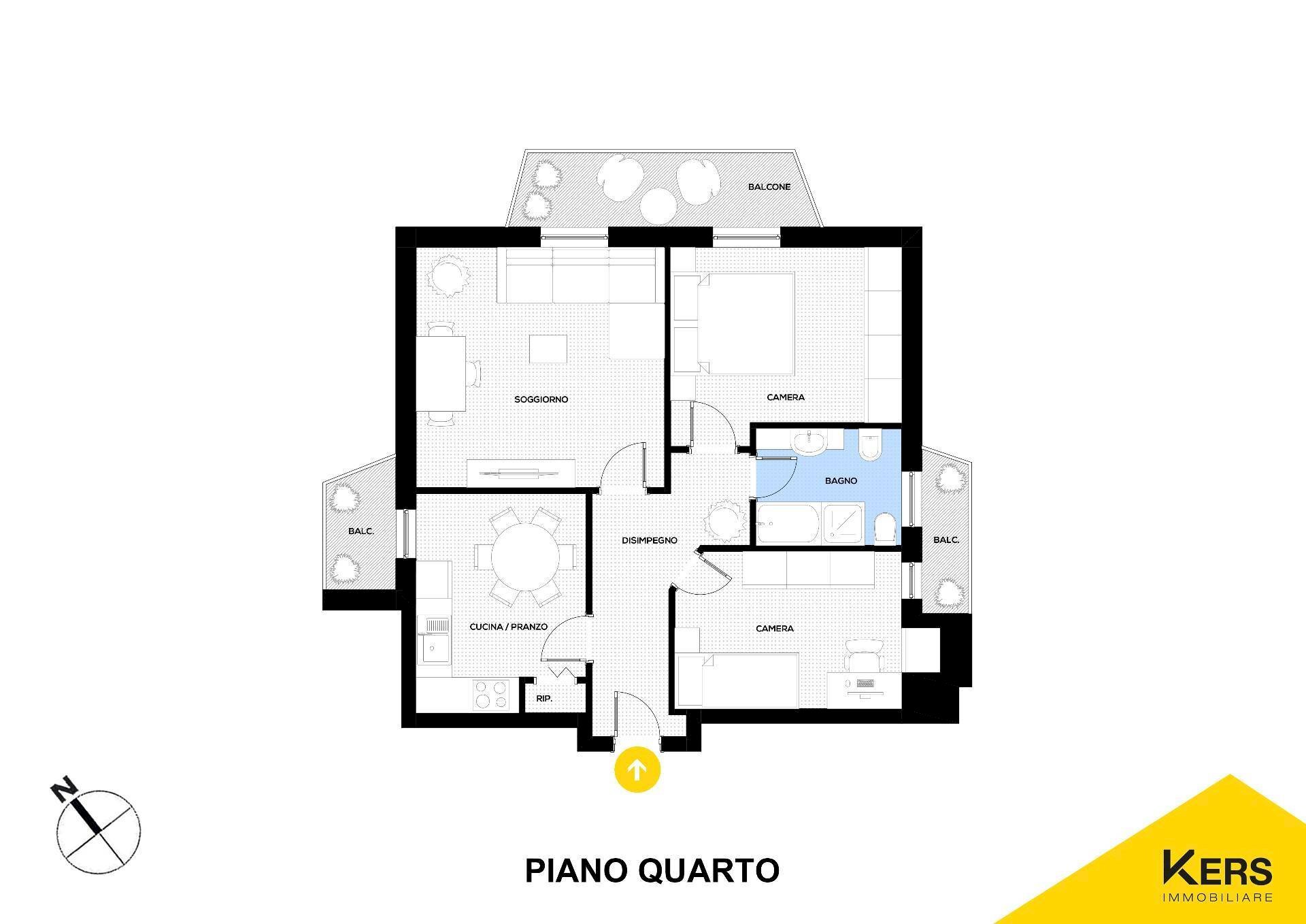 Foto 37 - Three-room apartment Via Pordenone
 
1, Milano - floor plans 1