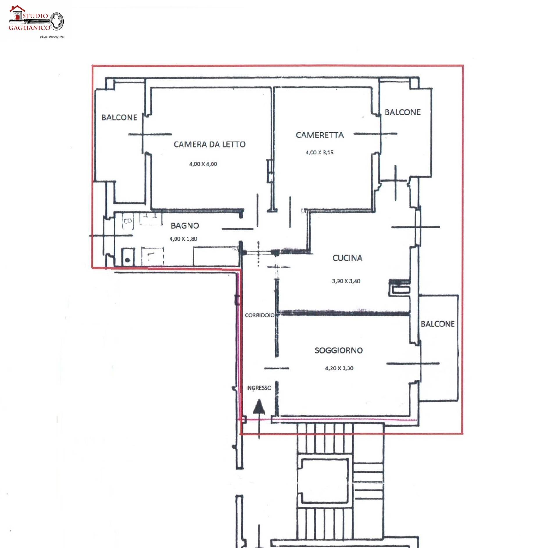 Foto 20 - Four-room apartment Via Pietro Micca
 
18, Gaglianico - floor plans 1