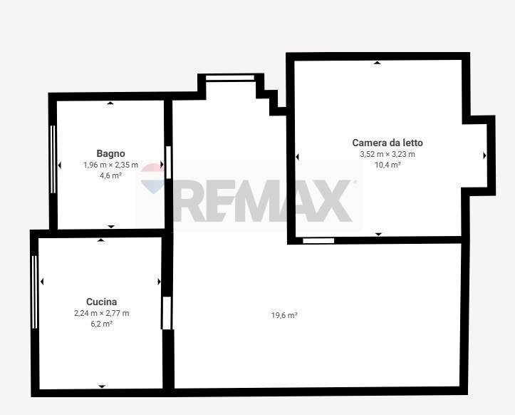 Pianta 2D - Bilocale viale certosa
 
147, Milano - planimetria 1