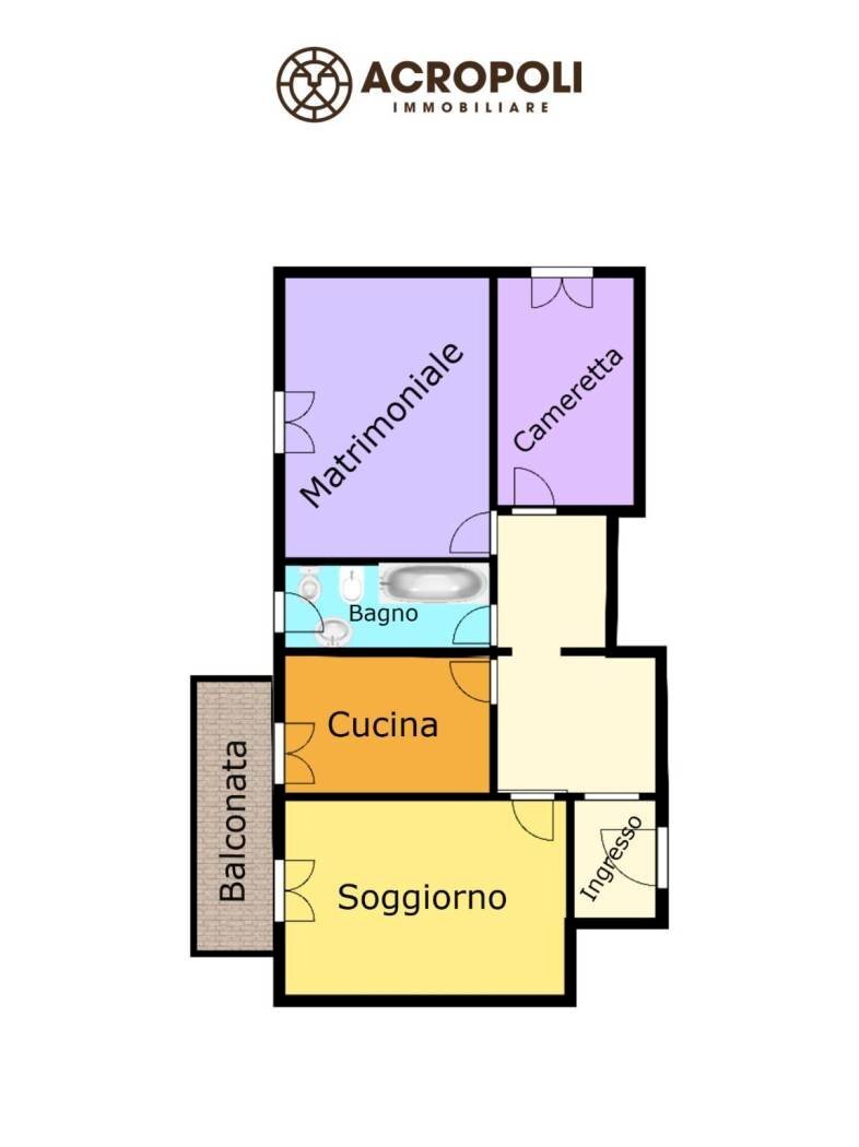 Trilocale via Faliero Vezzani, 42, Genova (zona Sampierdarena) - planimetria 1
