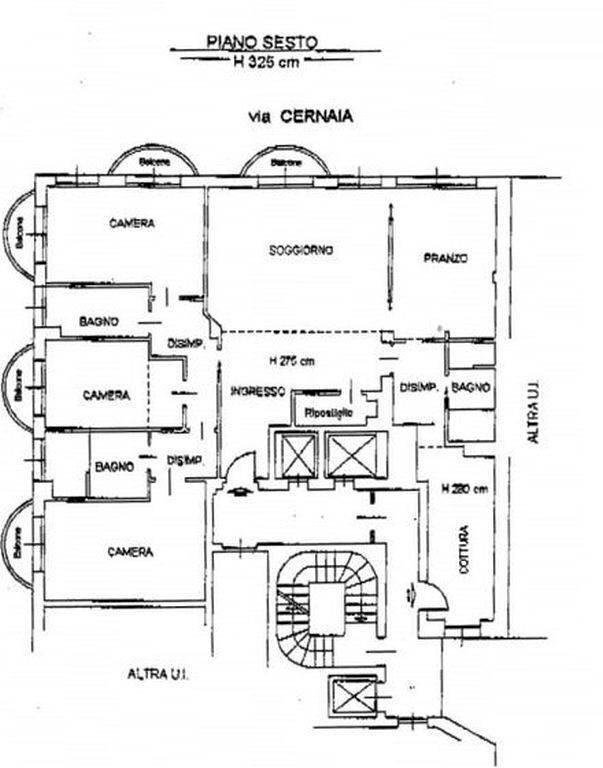 Quadrilocale piazza Carlo Mirabello, Milano - planimetria 1