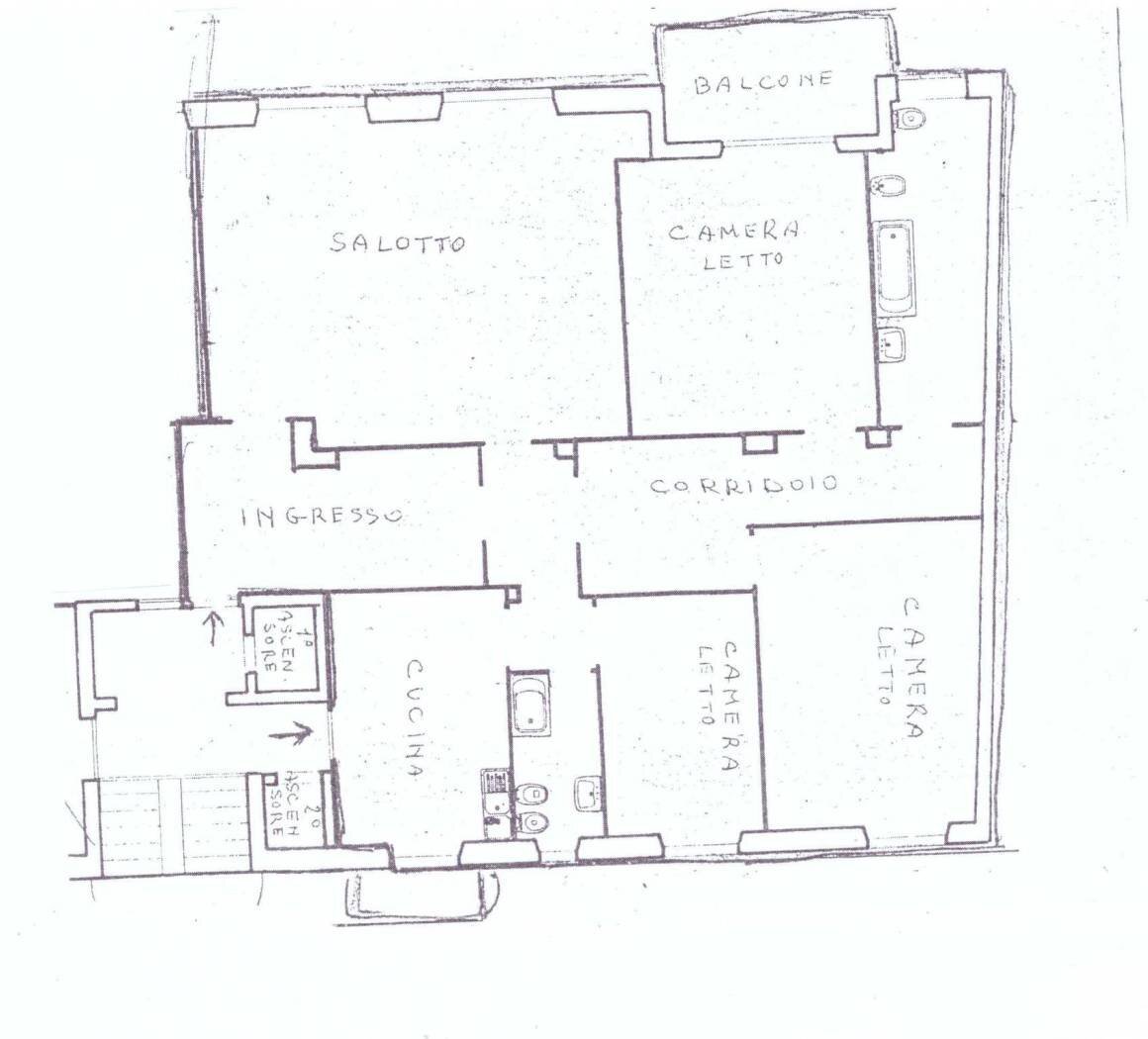 Quadrilocale viale Bianca Maria, Milano - planimetria 1