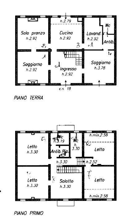 Foto 35 - Villa Via Ro, Ferrara - planimetria 1