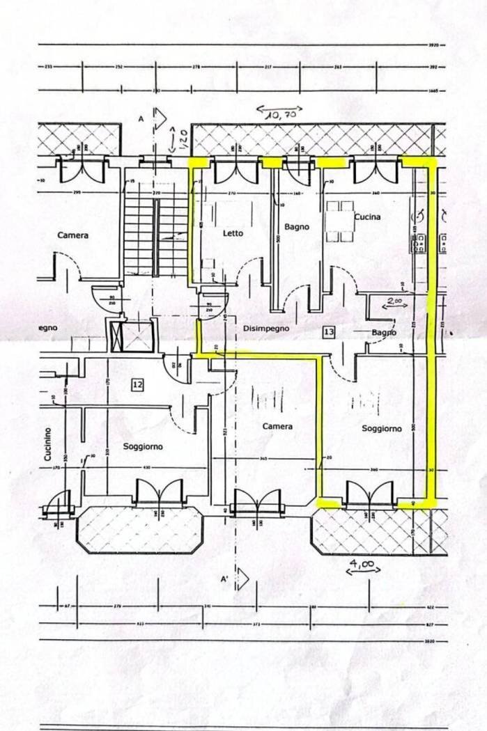 Trilocale via del Porto, 71, Carmagnola - planimetria 1
