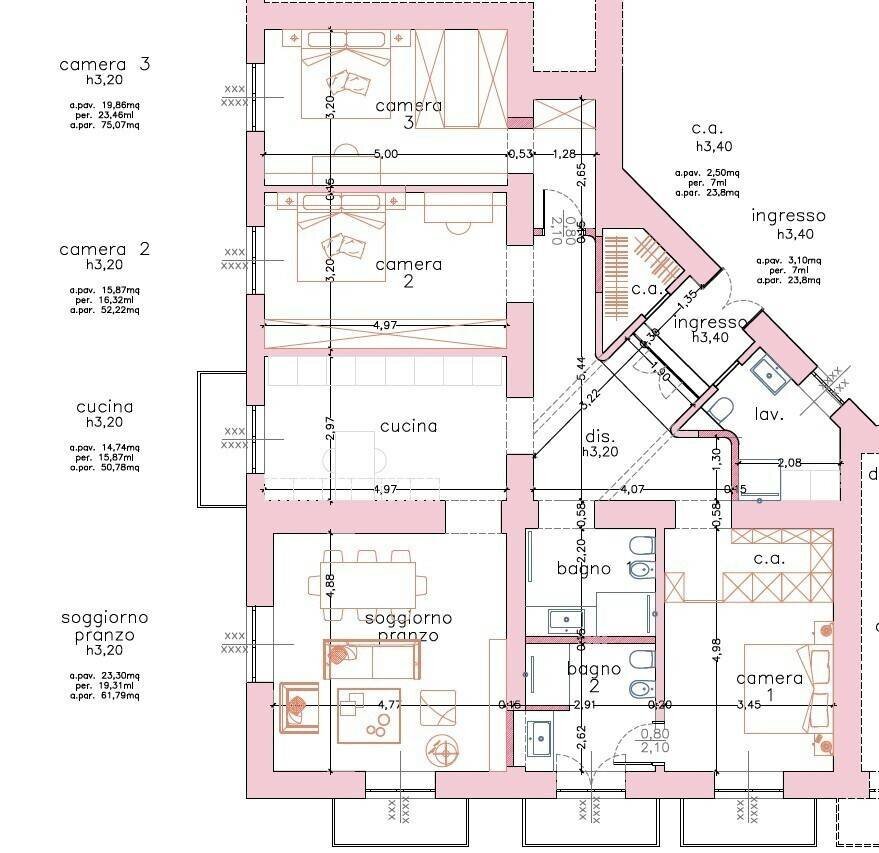 Appartamento via Milazzo, 2, Torino (zona Borgo Po) - planimetria 1