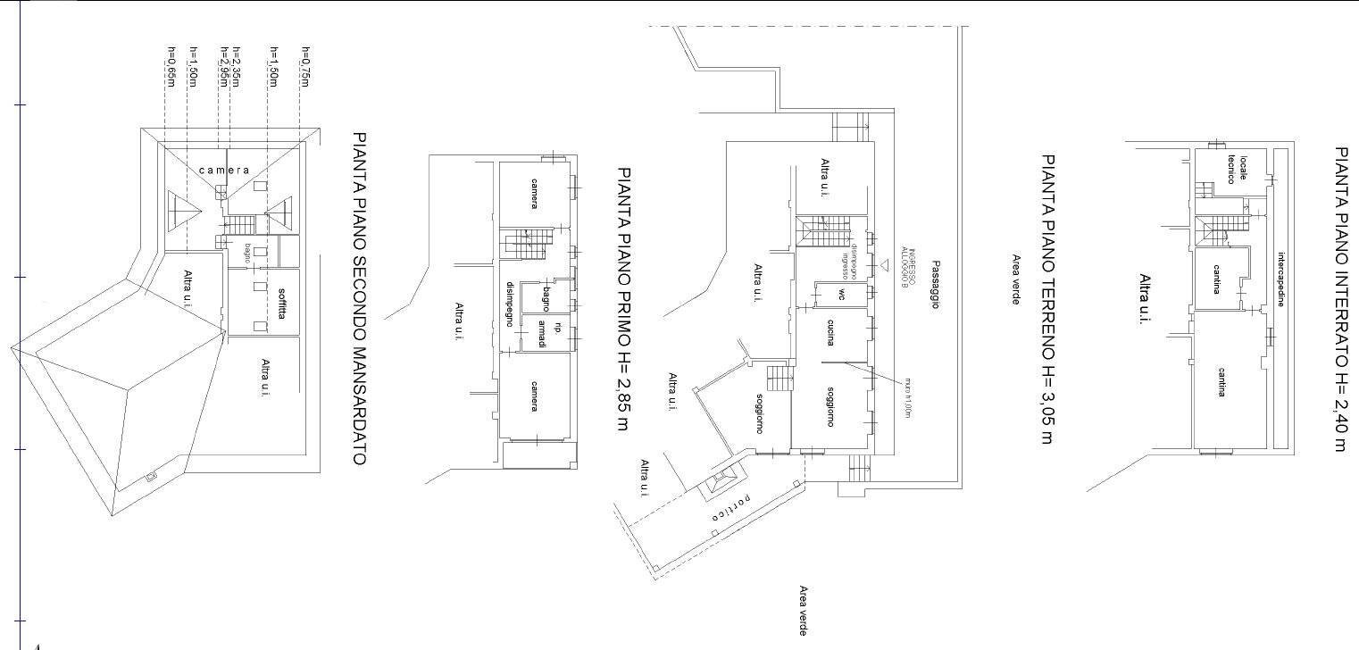 Villa strada dei Ronchi, 117, Torino - floor plans 1
