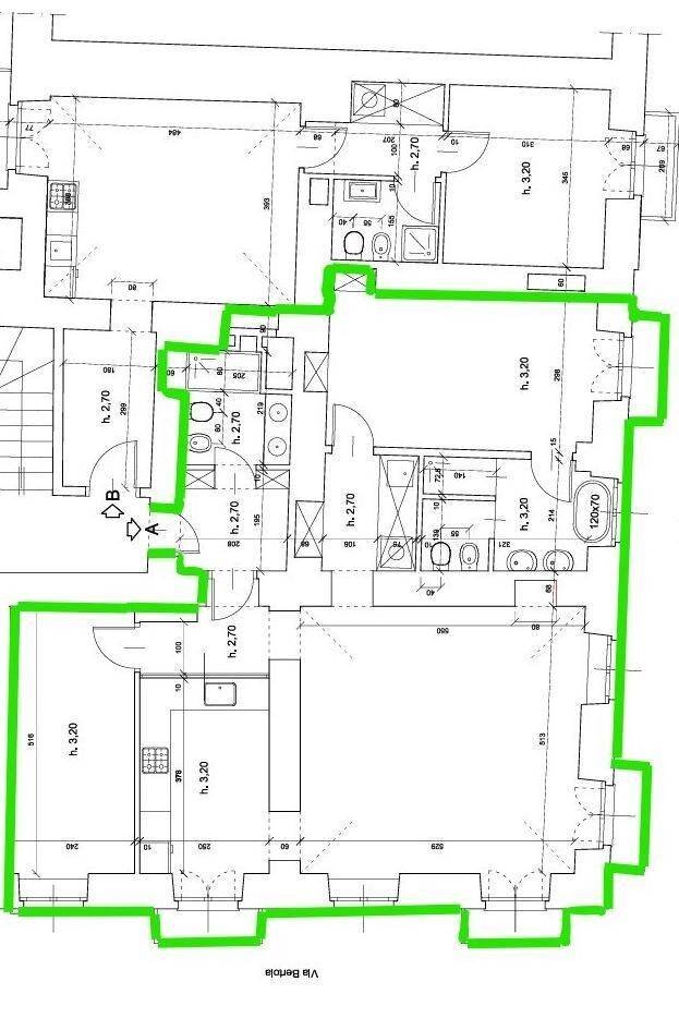Quadrilocale via De Lellis, 17, Torino (zona Centro) - planimetria 1