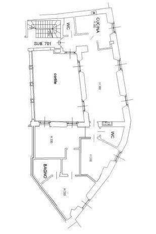 Quadrilocale piazza Mercato del Fieno, Bergamo (zona Città Alta) - planimetria 1