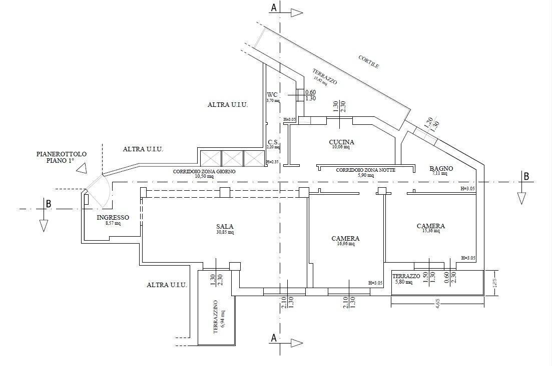 Quadrilocale Roma - planimetria 1