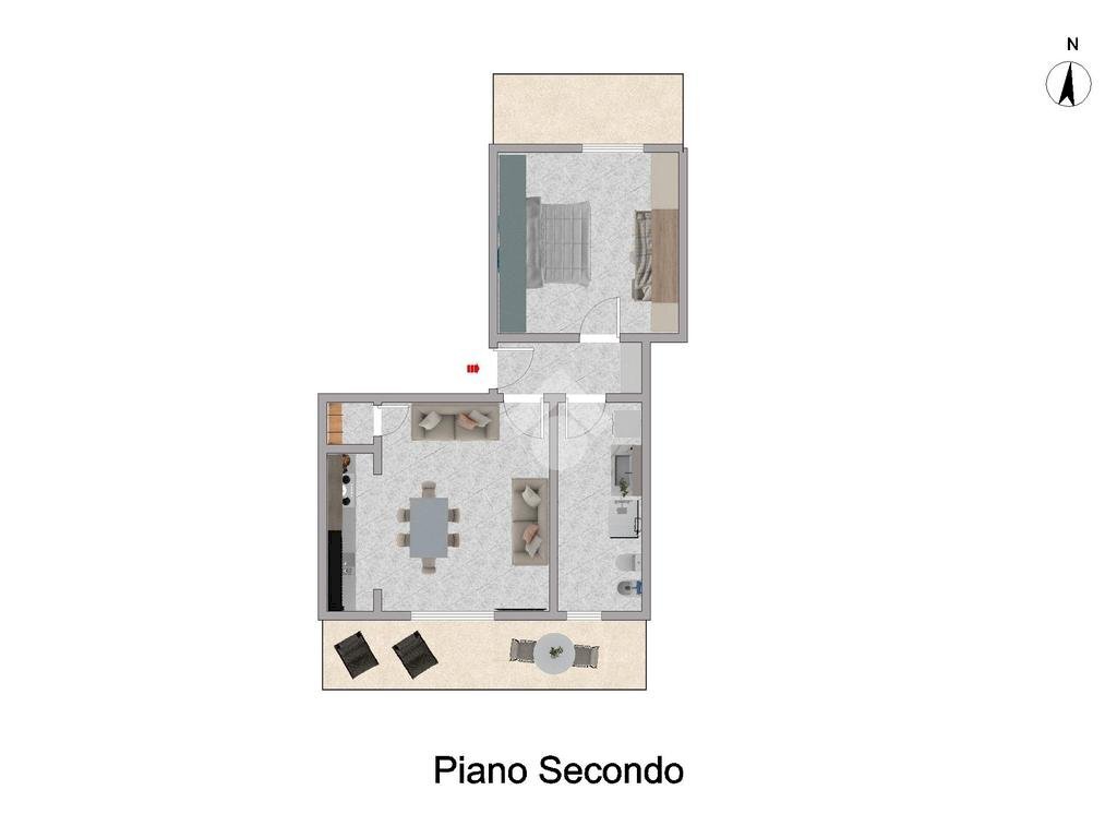 Two-room apartment Via cavi, Santo Stefano al Mare - floor plans 1