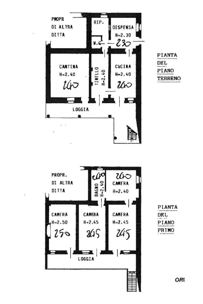 Semi-detached house Str. Carossia, Castellamonte - floor plans 1
