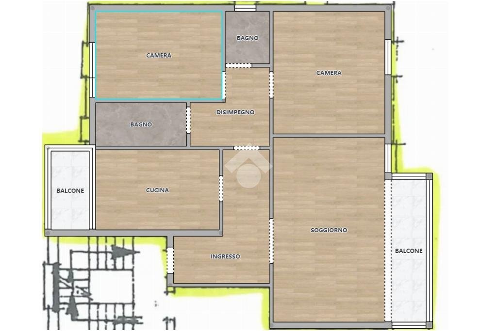 Three-room apartment Via Giovanni Pascoli, Guiglia - floor plans 1