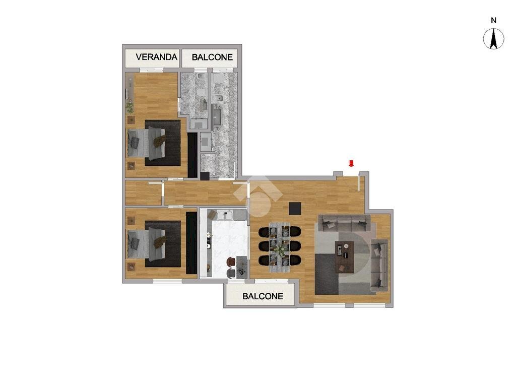 Appartamento Via Giuseppe Ripamonti, Milano (zona Ticinese) - planimetria 1