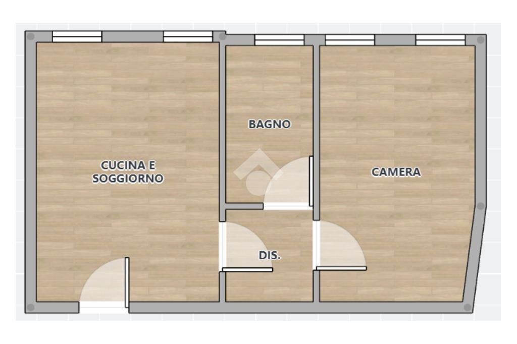 Two-room apartment Via verona, Parma (neighborhood San Leonardo) - floor plans 1