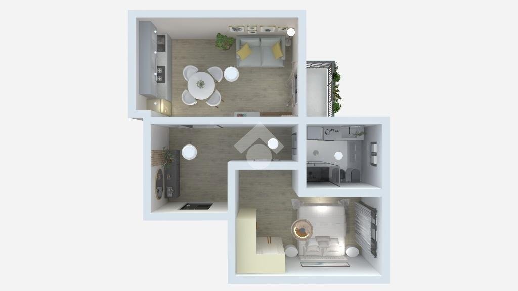 Two-room apartment Via Privata Cesare Vignati, Milano (neighborhood Affori) - floor plans 1