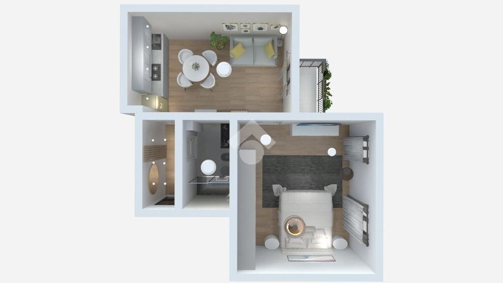 Two-room apartment Via Privata Cesare Vignati, Milano (neighborhood Affori) - floor plans 1