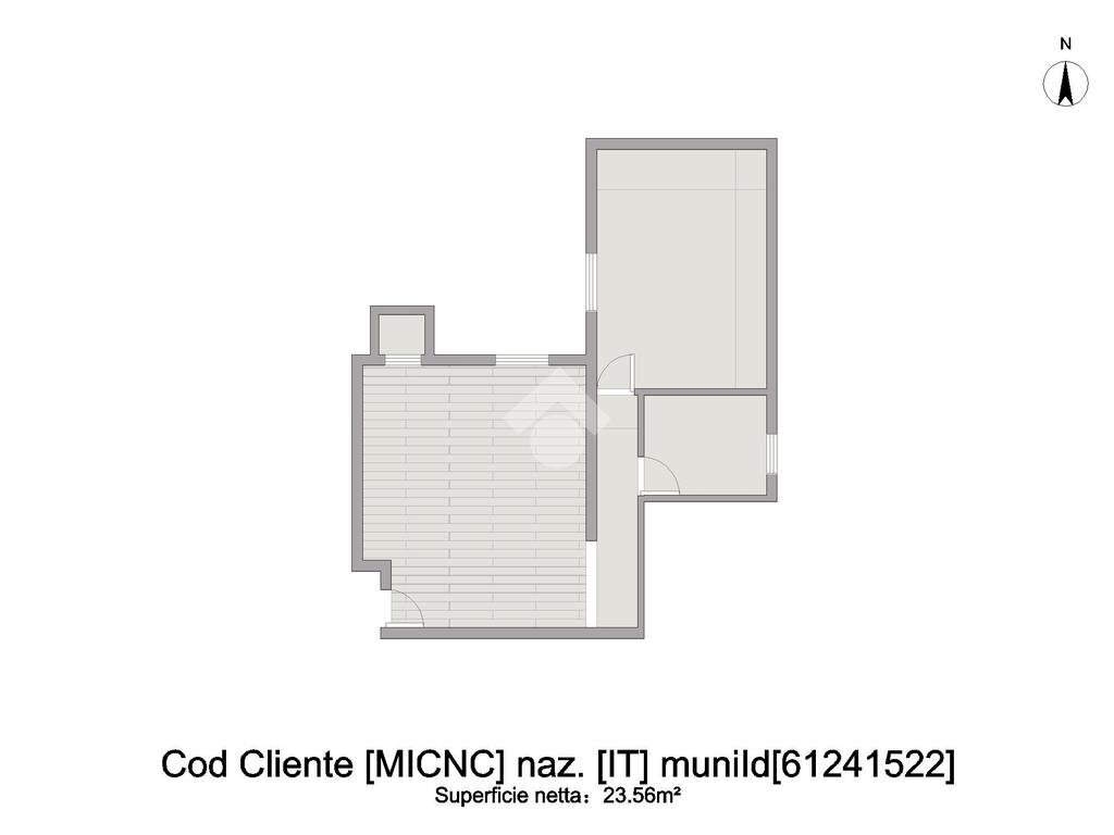 Two-room apartment Via Monte Palombino, Milano (neighborhood Rogoredo) - floor plans 1