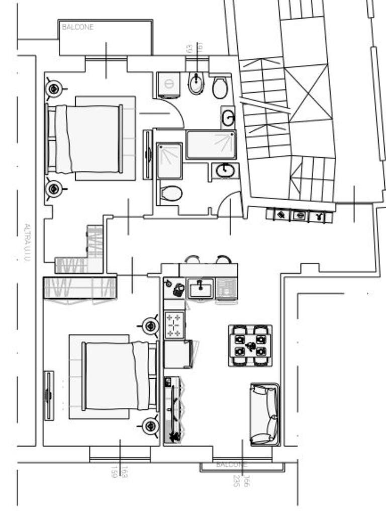 Three-room apartment Via sant'ambrogio, Torino (neighborhood Pozzo Strada) - floor plans 1