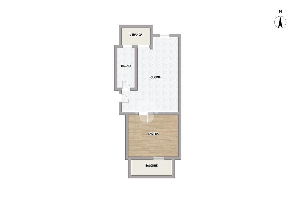 Bilocale Via Tripoli, Torino (zona Santa Rita) - planimetria 1