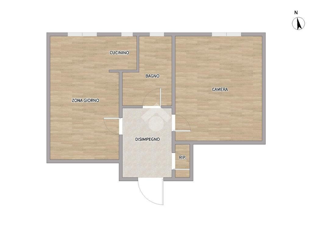 Bilocale Via Lesegno, Torino (zona Santa Rita) - planimetria 1