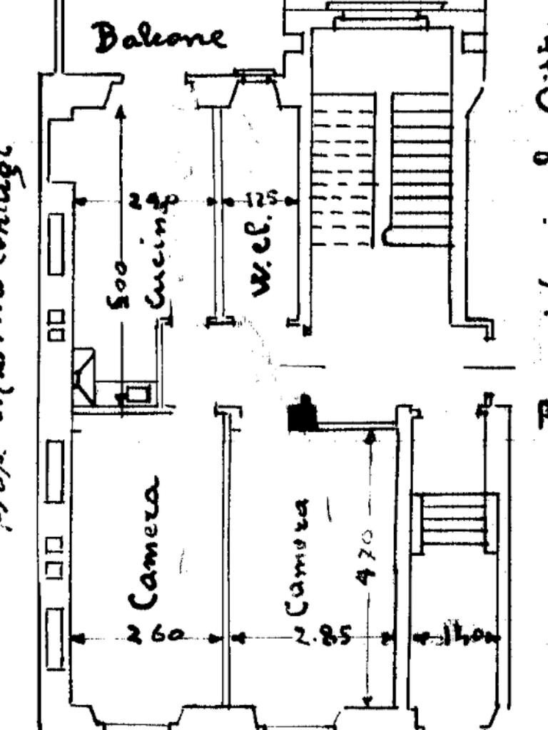 Three-room apartment Via borgosesia, Torino (neighborhood Parella) - floor plans 1