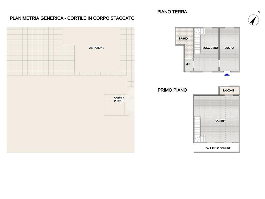 Two-room apartment Via ghisolfa, Cornaredo - floor plans 1