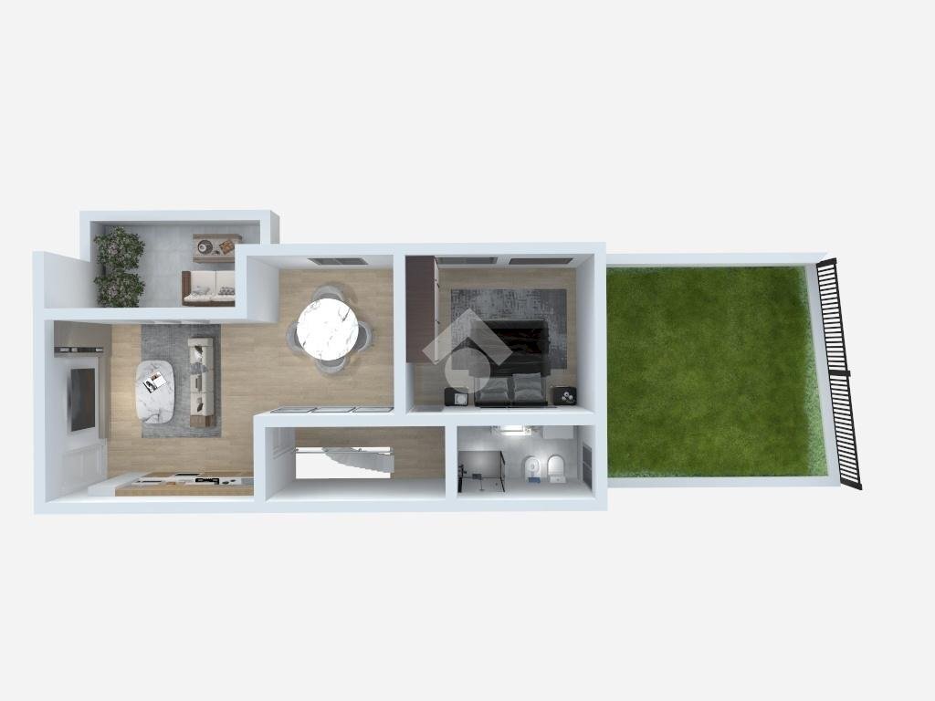 Two-room apartment Via Gorizia, Ossona - floor plans 1