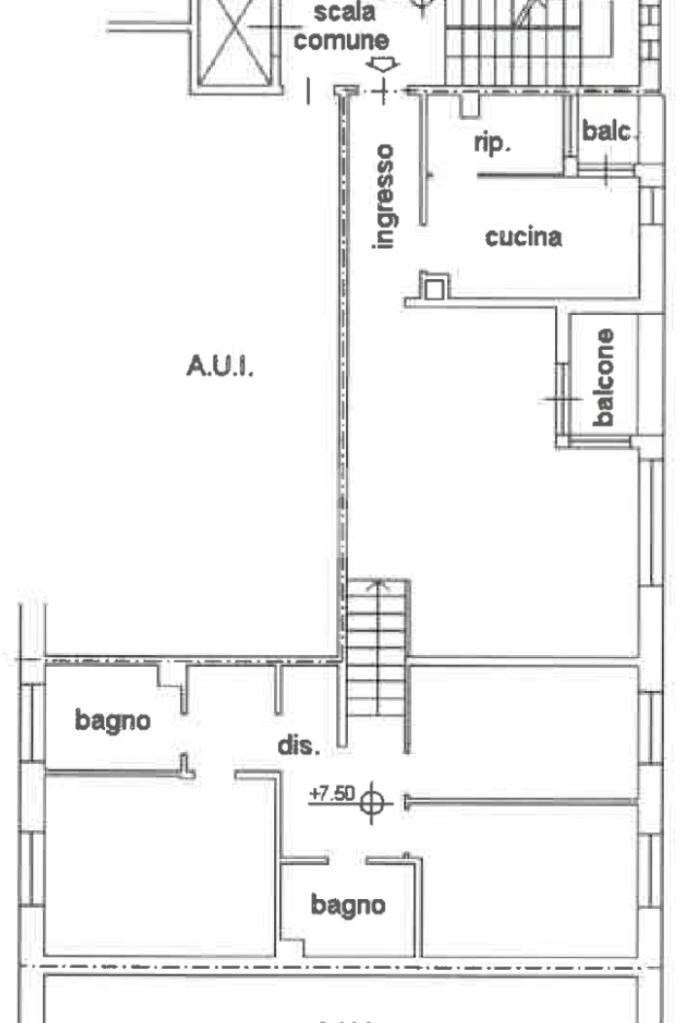 Four-room apartment via Ciniselli, Settimo Milanese - floor plans 1