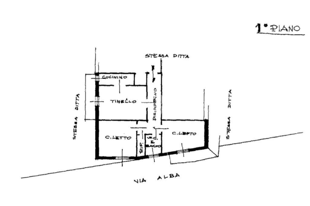Trilocale Via Alba, Canelli - planimetria 1