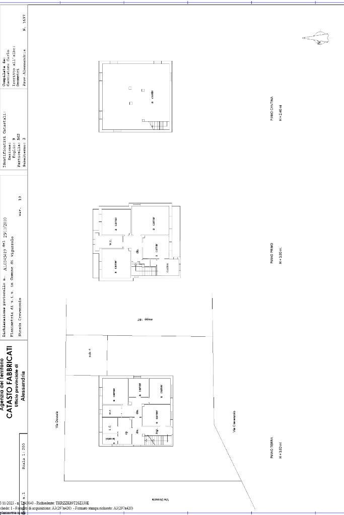 Villa Strada crevenzolo, Viguzzolo - planimetria 1
