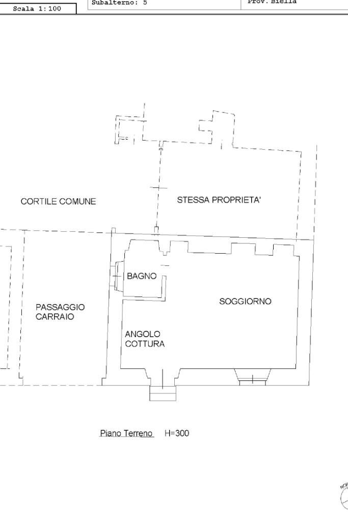 Monolocale Via Umberto I, Viverone - planimetria 1