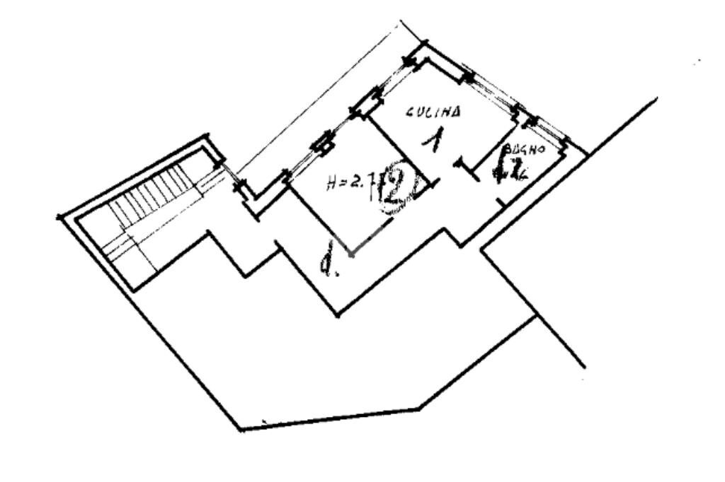 Two-room apartment Via Batur, Valdilana - floor plans 1