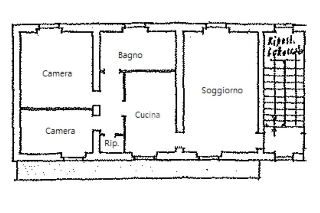 Four-room apartment Via S. Gervasio, Brandizzo - floor plans 1