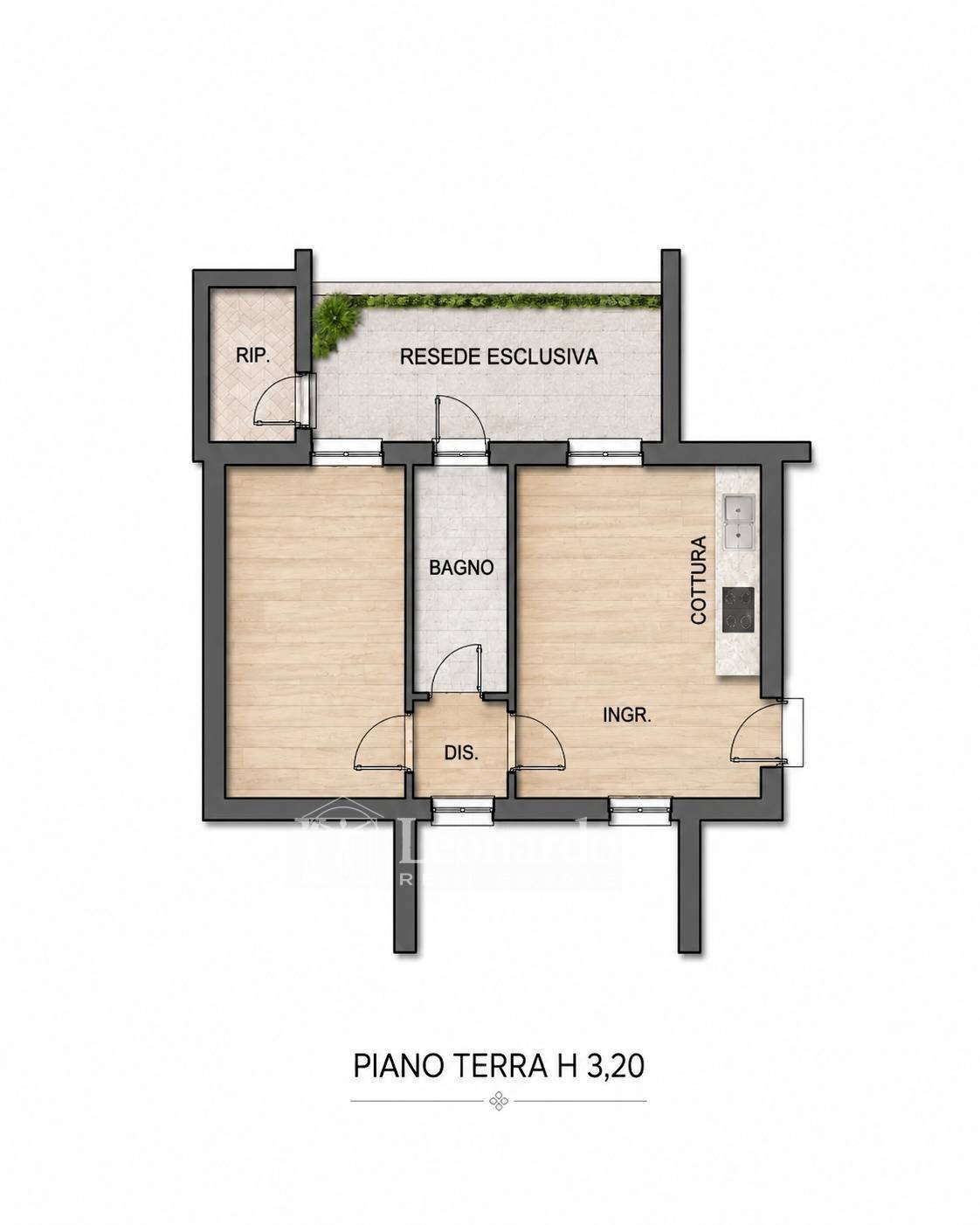 Foto 3 - Three-room apartment via Bertini, Viareggio - floor plans 1