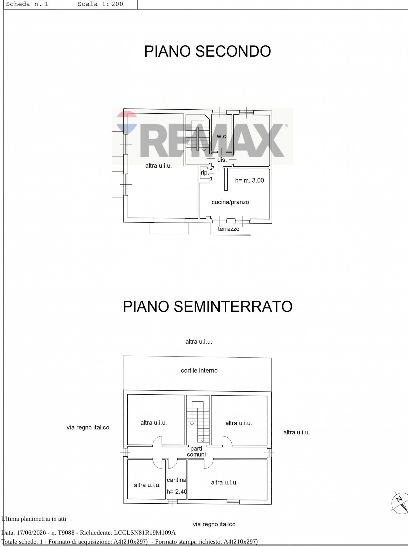 Pianta - Bilocale Via Regno Italico
 
2, Pavia - planimetria 1