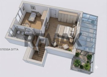 Pianta 3D - Villa a Schiera Via dei Gelsi
 
187/189, Anzio - foto 64
