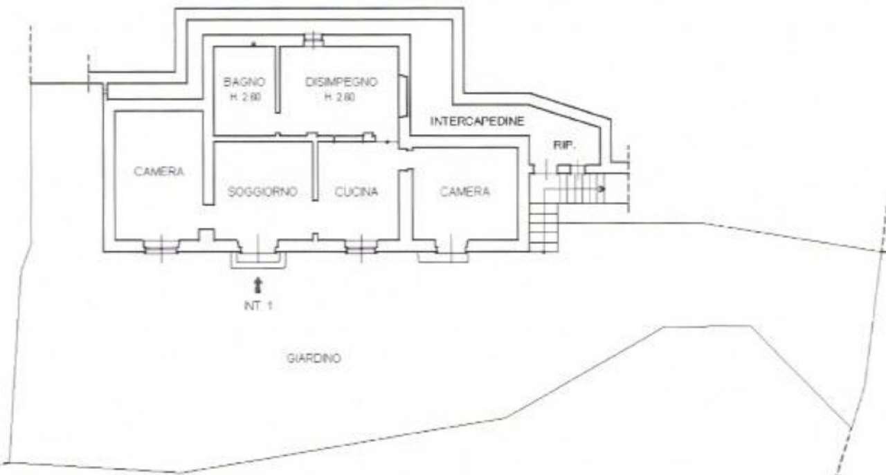 plan - Three-room apartment passo Dei Barabini, Genova (neighborhood Bolzaneto) - floor plans 1